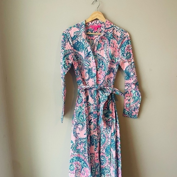 Lilly Pulitzer Mira Shirtdress Long-Sleeve RARE - Picture 3 of 10